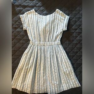 J. Crew CrewCuts Size 10 Light Blue and White dress